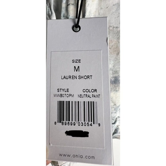 Onia Womens Lauren Short Silky Viscose Pull On Elastic Neutral Paint Sz M NEW - Picture 8 of 9